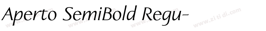Aperto SemiBold Regu字体转换